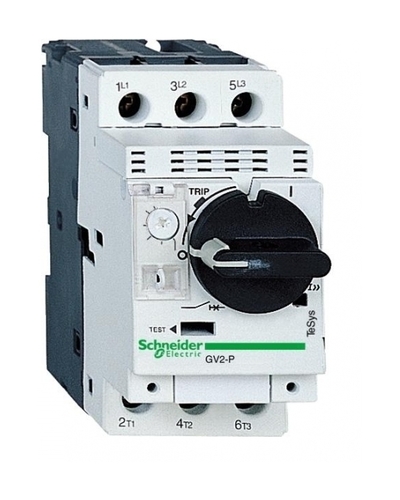 Силовой автомат для защиты двигателя Schneider Electric TeSys GV2 0.4А 3P, термомагнитный расцепитель