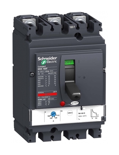 Силовой автомат Schneider Electric Compact NSX 160, TM-D, 36кА, 3P, 100А