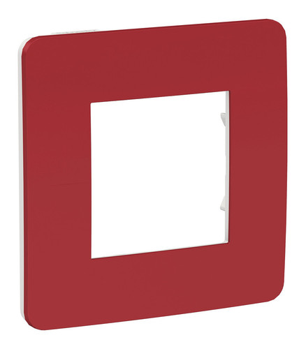 Рамка 1 пост Schneider Electric UNICA NEW STUDIO, два цвета, красный, белый