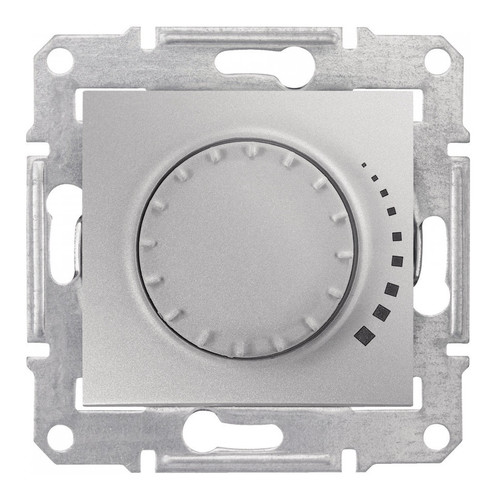 Светорегулятор поворотно-нажимной Schneider Electric SEDNA, 500 Вт, алюминий